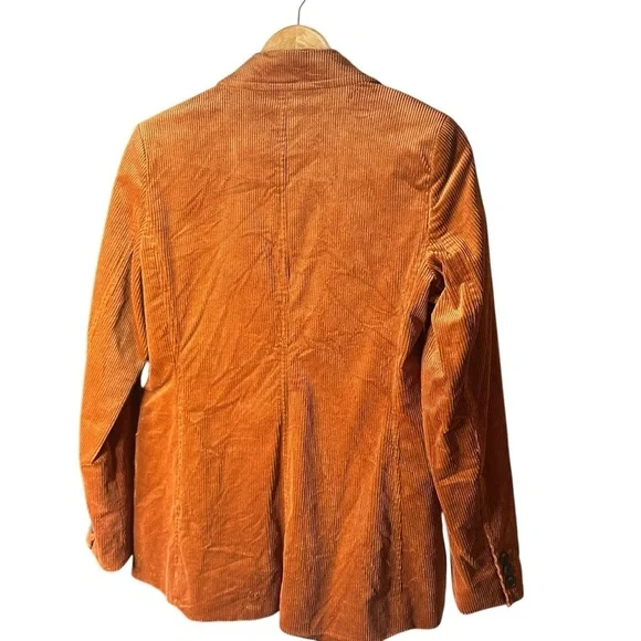 🔴 5 for $40 SALE! 
Free Assembly Orange Corduroy Lined Front Pocket Blazer sz S - Picture 7 of 13